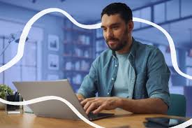 man working on a laptop